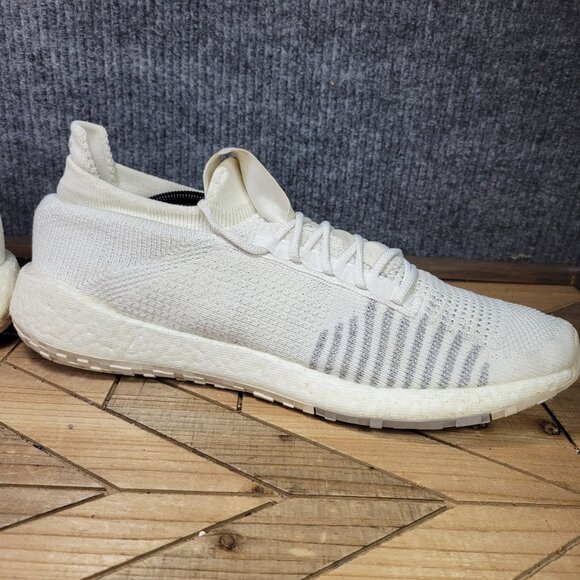Adidas PulseBoost HD Men's Size 14 Core White Prime Knit Running Athletic Shoes - Picture 6 of 13